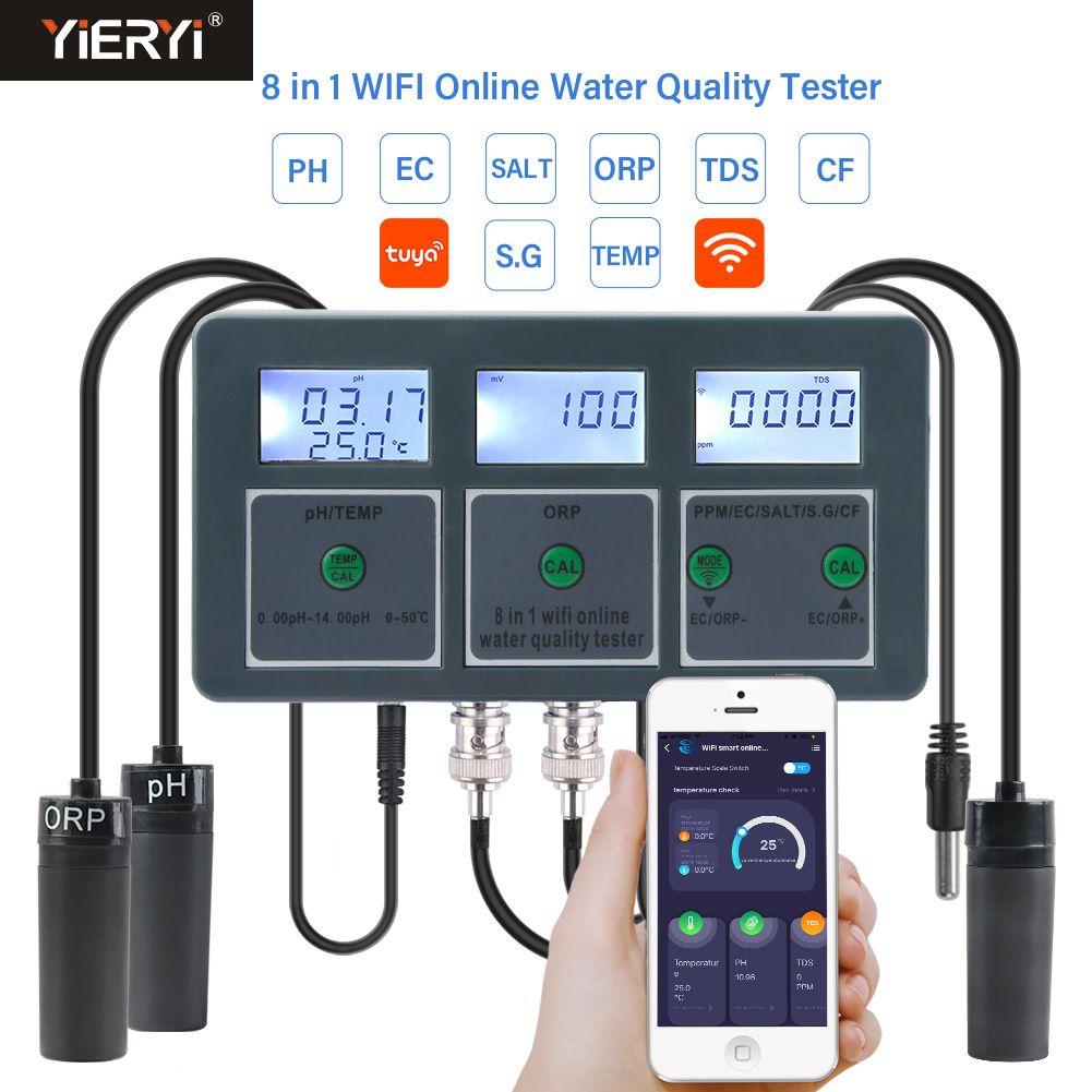 Ph Meter Digital Water Tester - Medidor de ph inteligente wi-fi tuya,