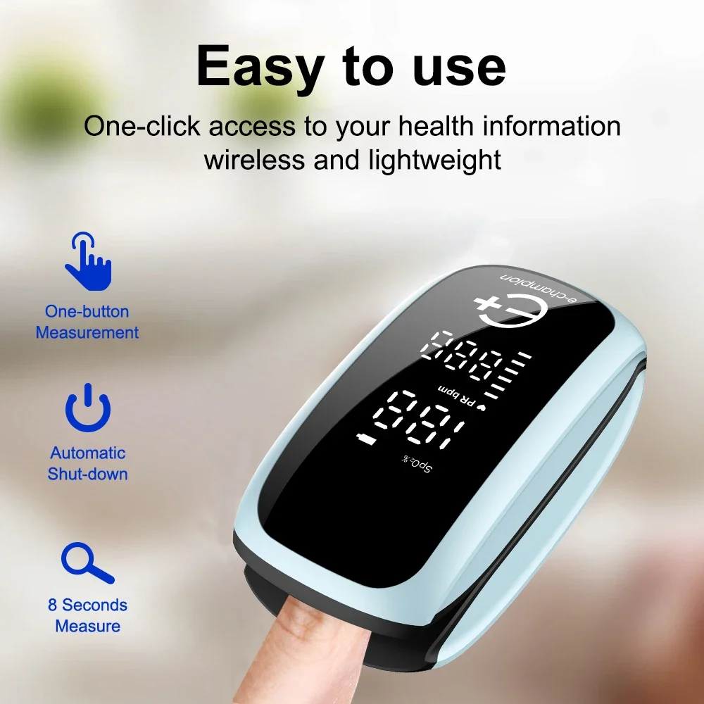 Pulse Oximeter Fingertip Rechargeable - Monitor de saturação de oxigênio no