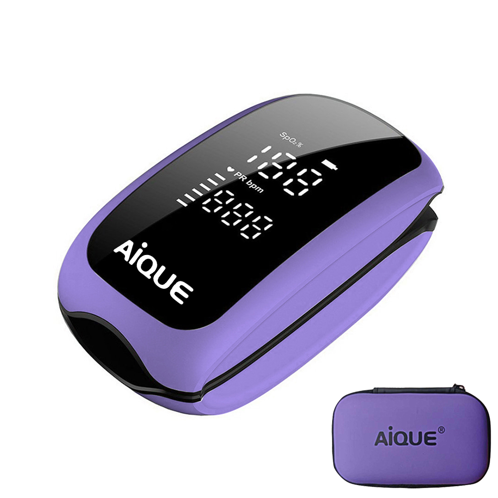 Pulse Oximeter Fingertip Rechargeable - AiQUE Oxímetro de pulso digital recarregável