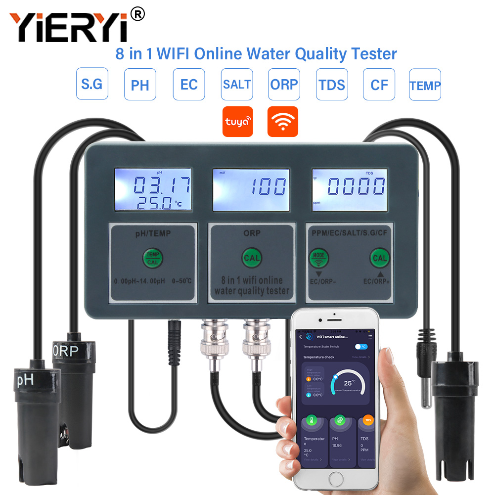 Ph Meter Digital Water Tester - Monitor de Qualidade da Água para