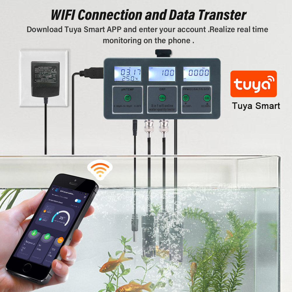 Medidor de ph inteligente wi-f - Ph Meter Digital Water Tester avaliação e preço