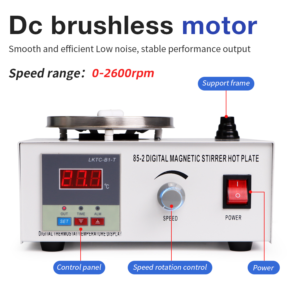 Agitador magnético de placa de - Lab Magnetic Stirrer Hot Plate avaliação e preço